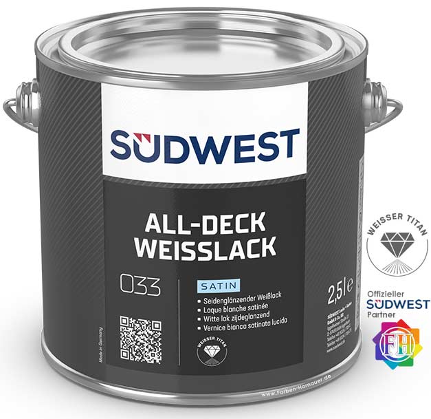 SÜDWEST All-Deck Weißlack Satin